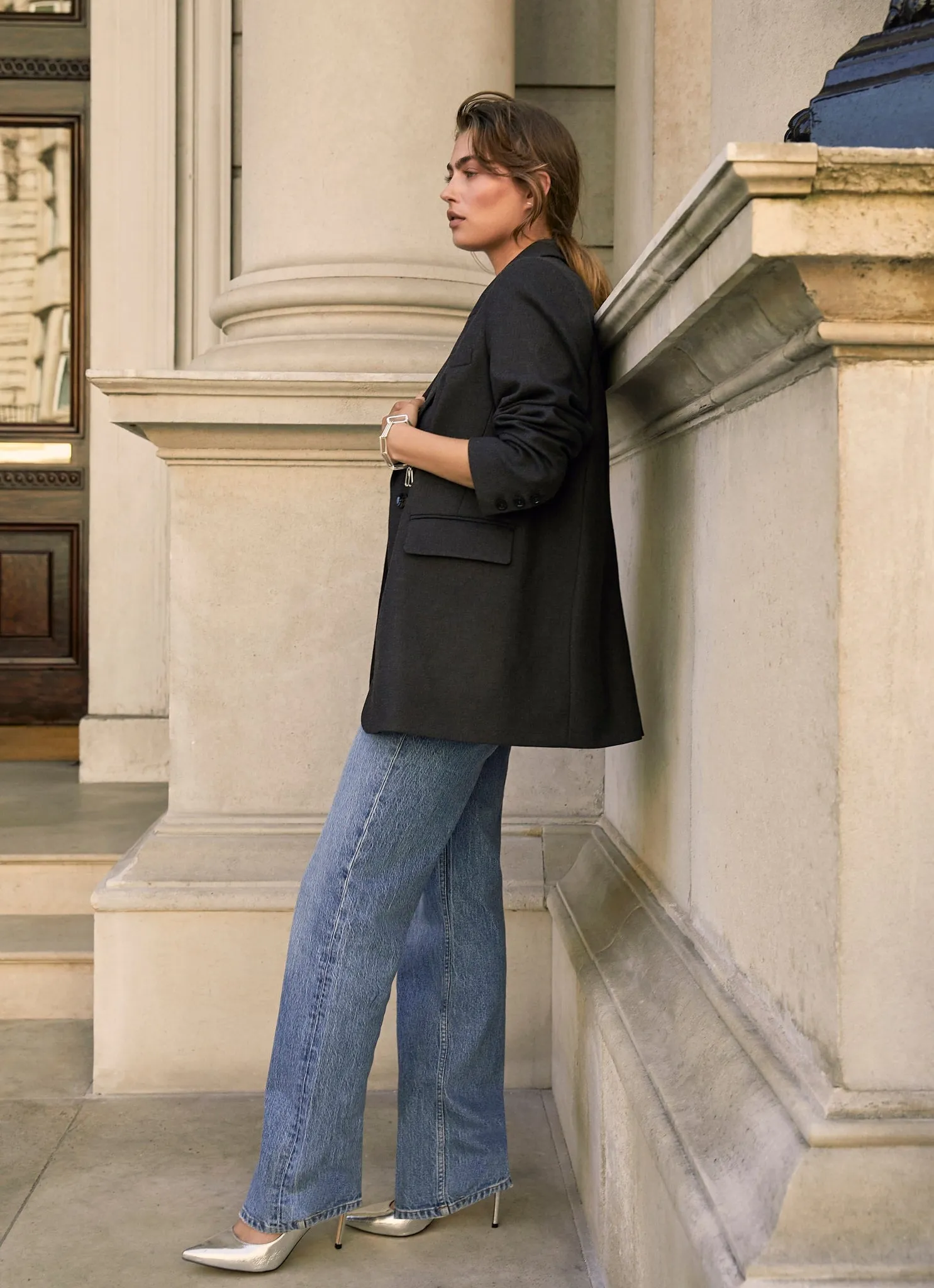 Dark Grey Relaxed Blazer sold by Mint Velvet product image thumbnail 3