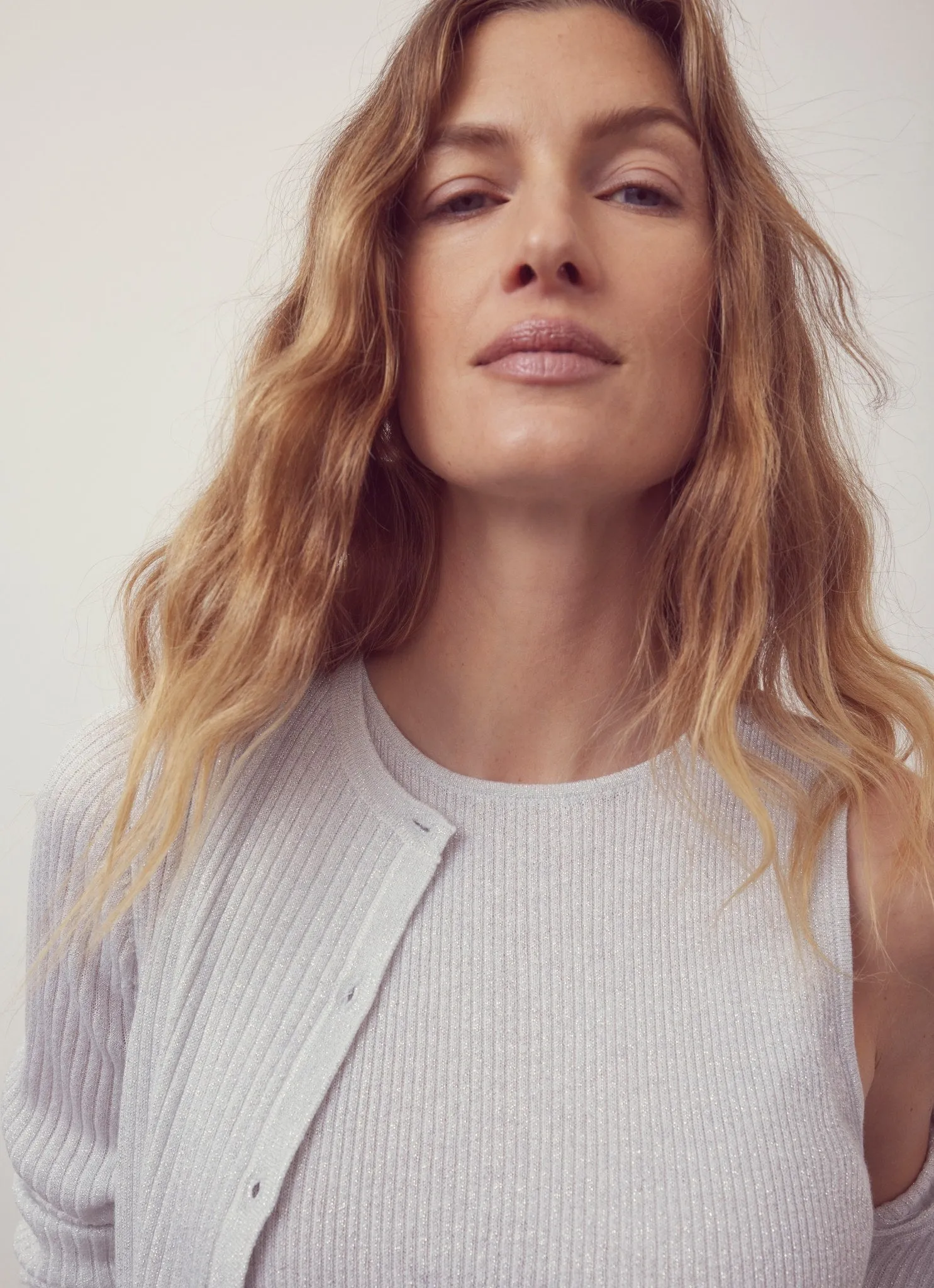 Silver Longline Ribbed Cardigan sold by Mint Velvet product image thumbnail 3