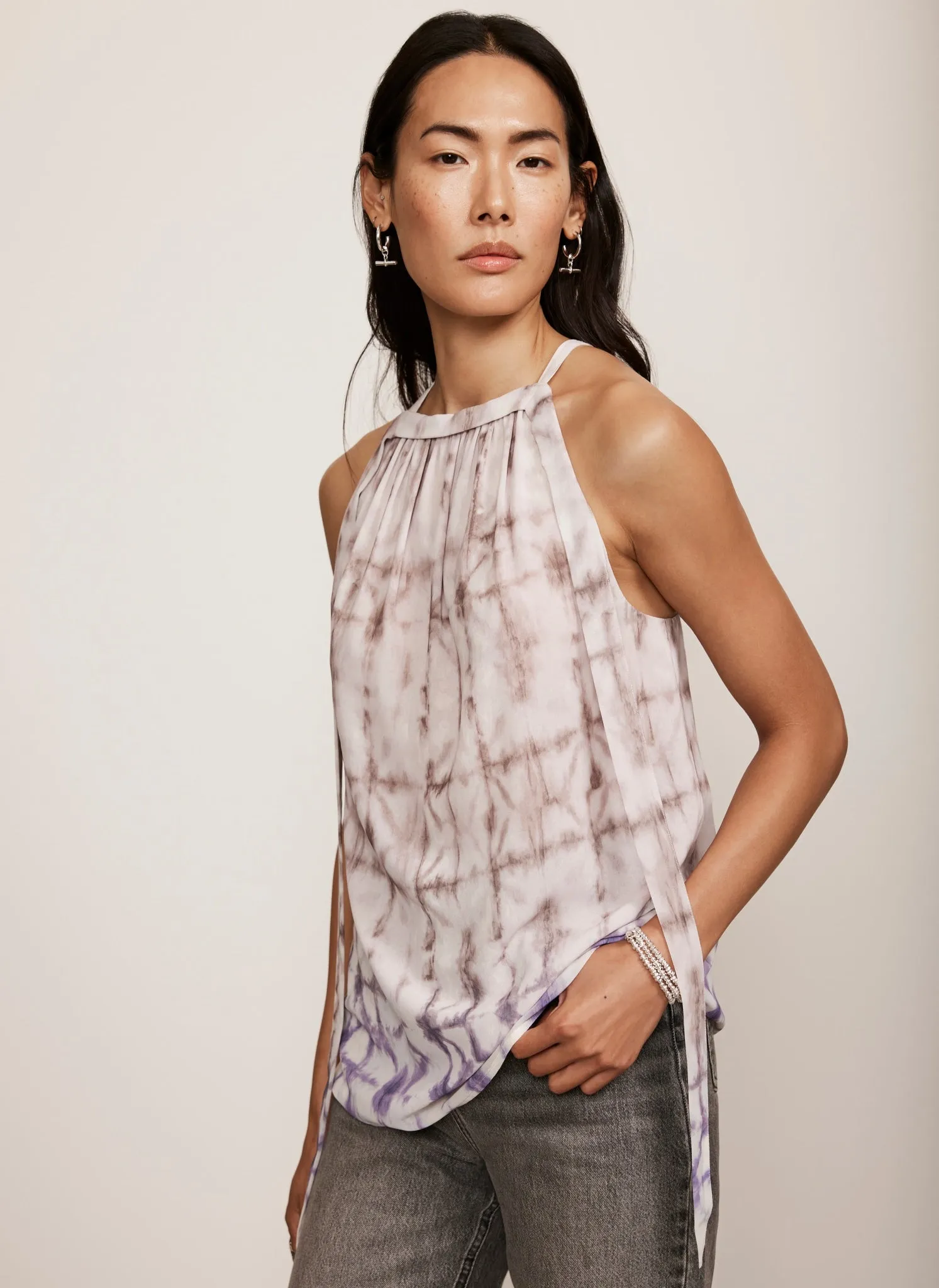 Lilac Ombre Tie Dye Top sold by Mint Velvet