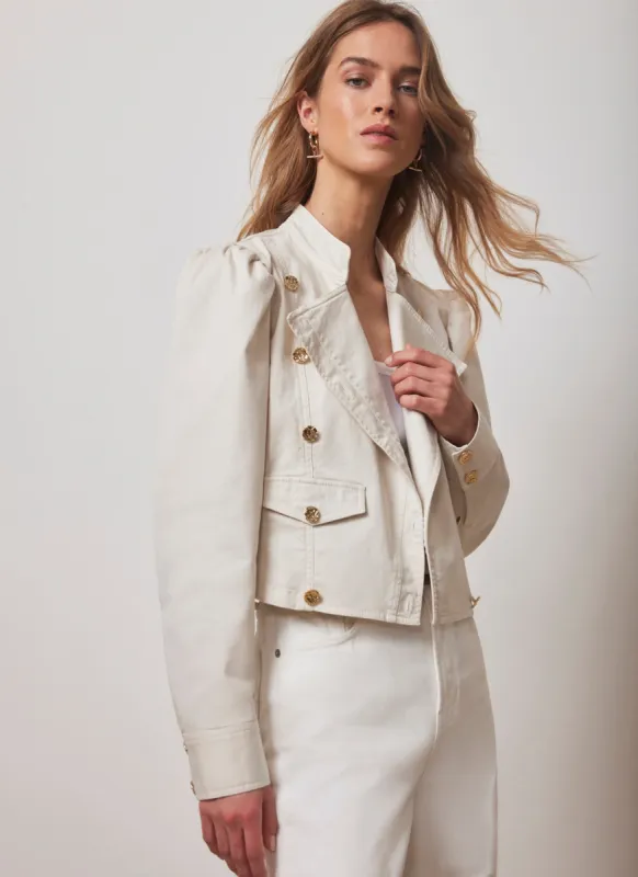 Cream Puff Sleeve Military Jacket sold by Mint Velvet