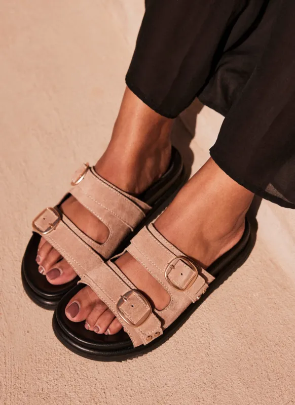 Neutral Suede Chunky Sandals sold by Mint Velvet