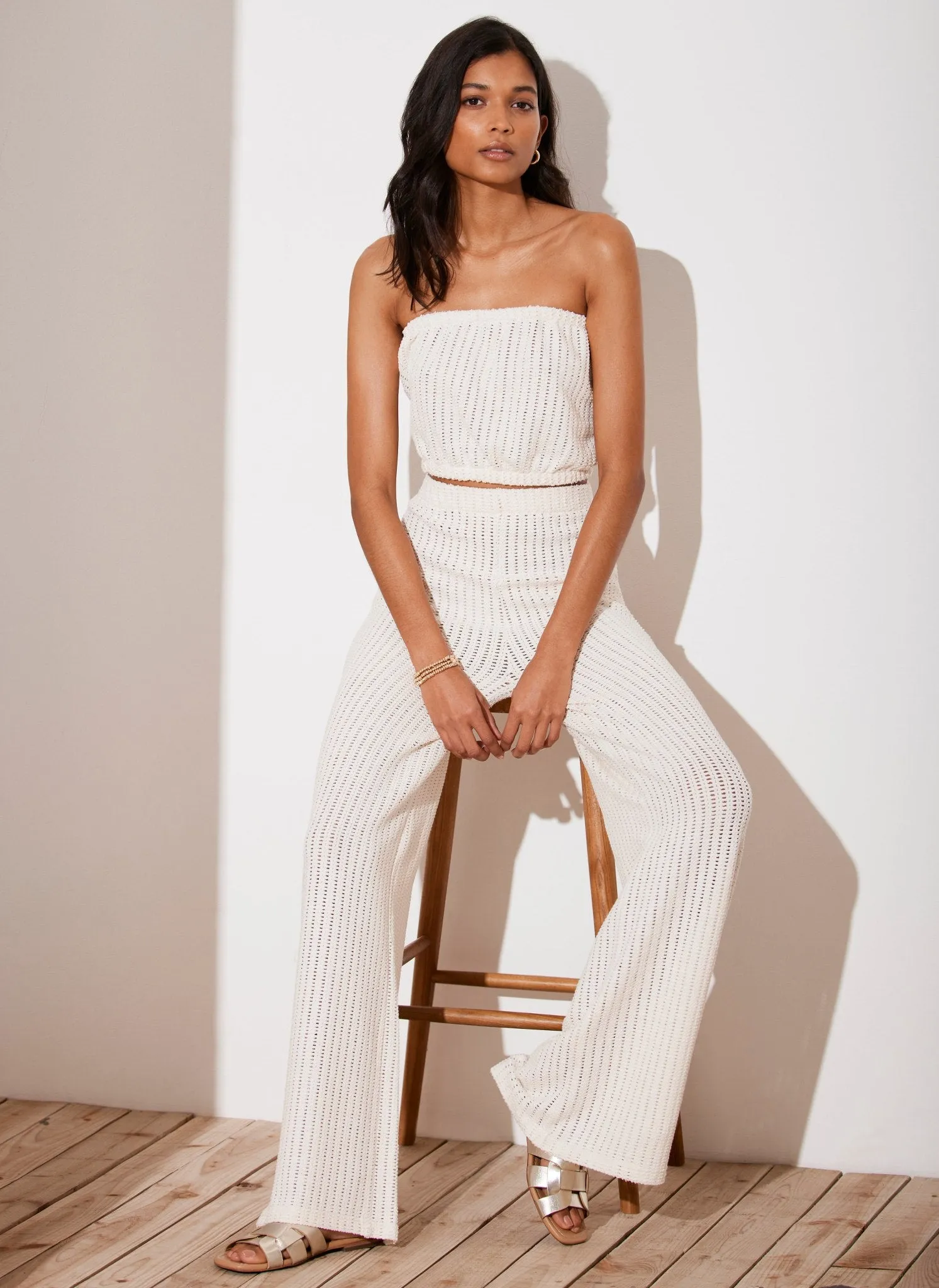 Neutral Stitch Detail Cotton Set sold by Mint Velvet