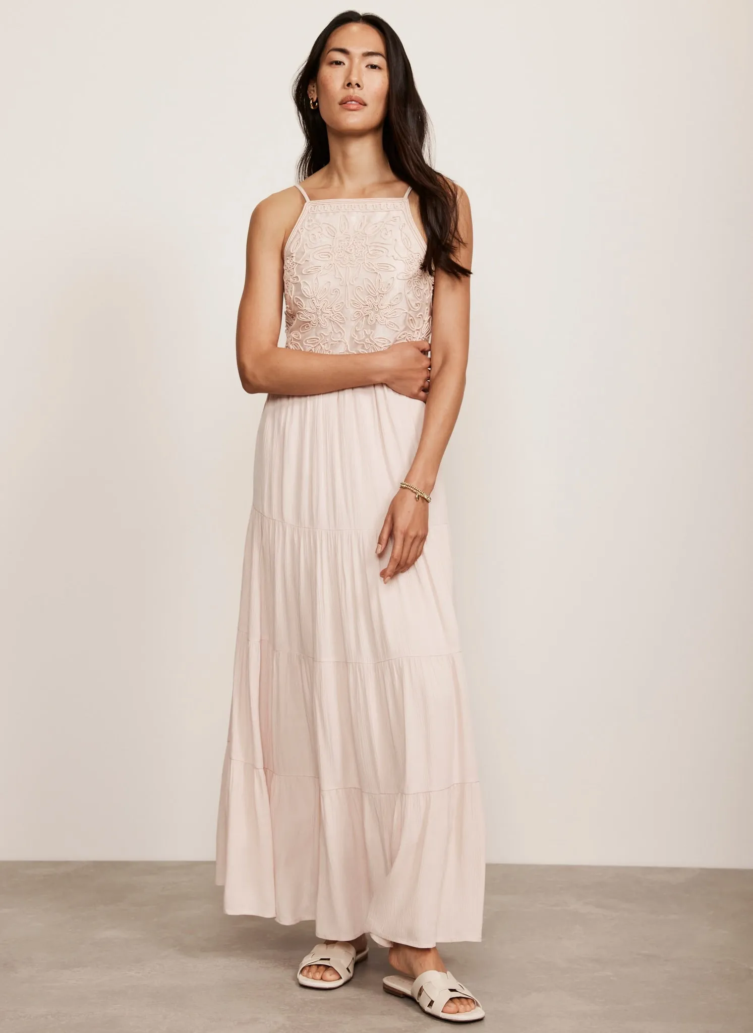 Pink Embroidered Halter Maxi Dress sold by Mint Velvet product image thumbnail 4