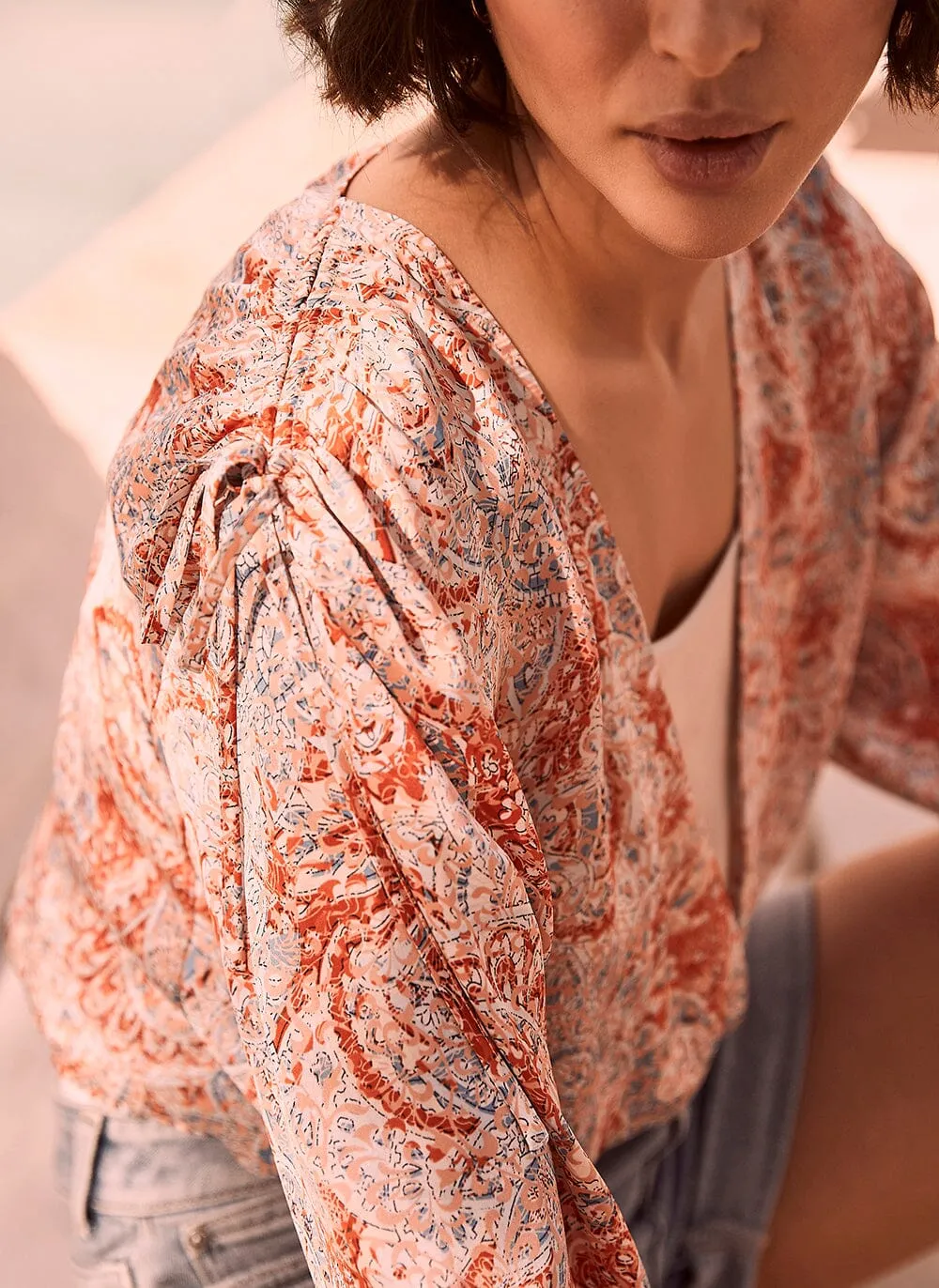 Ruby Print Crop Top sold by Mint Velvet product image thumbnail 3