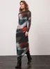 Abstract Print Mesh Midi Dress sold by Mint Velvet