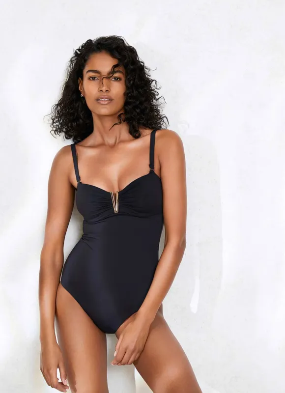 Black Bandeau Swimsuit sold by Mint Velvet