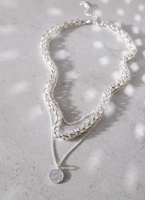 Silver Tone Layered Necklace sold by Mint Velvet