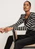 Black Striped Tie Neck Top sold by Mint Velvet
