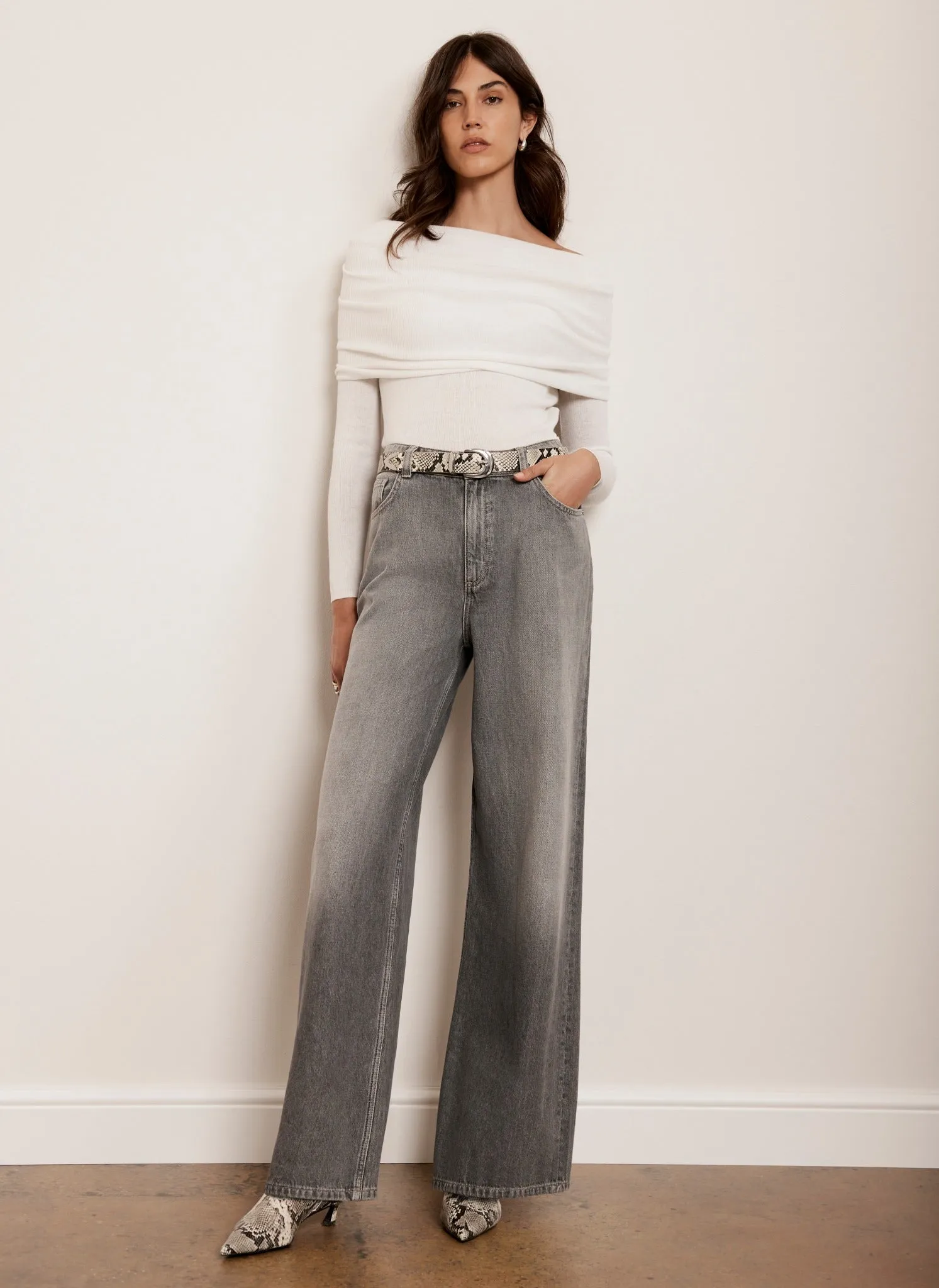 Washed Grey Wide Leg Jean sold by Mint Velvet product image thumbnail 4
