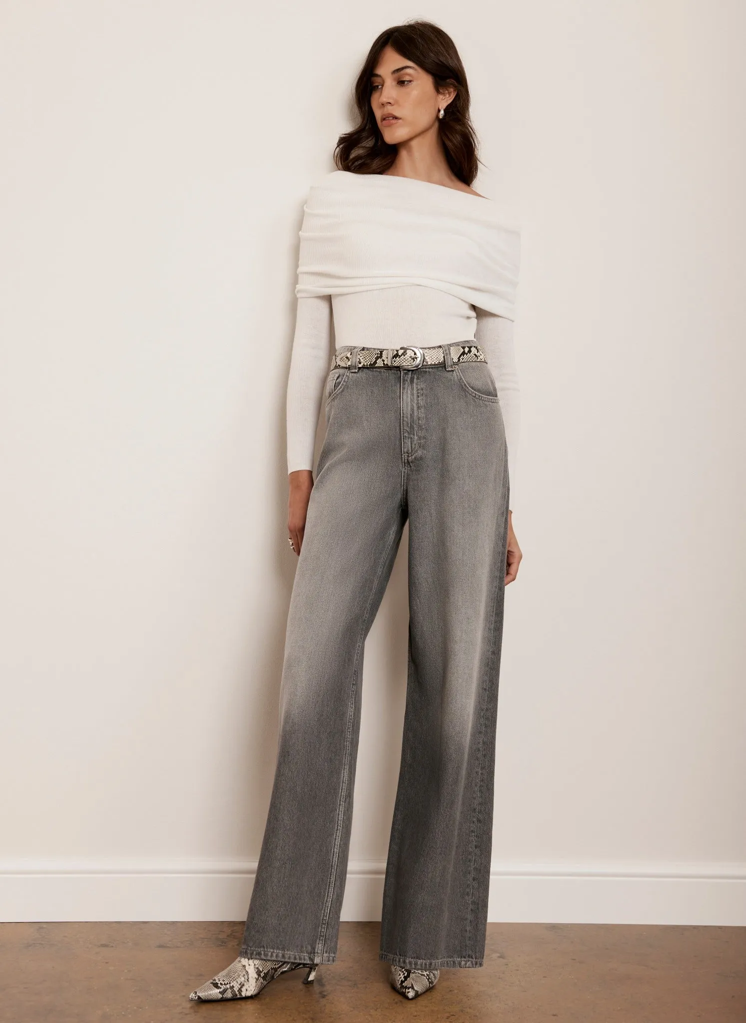 Washed Grey Wide Leg Jean sold by Mint Velvet product image thumbnail 2