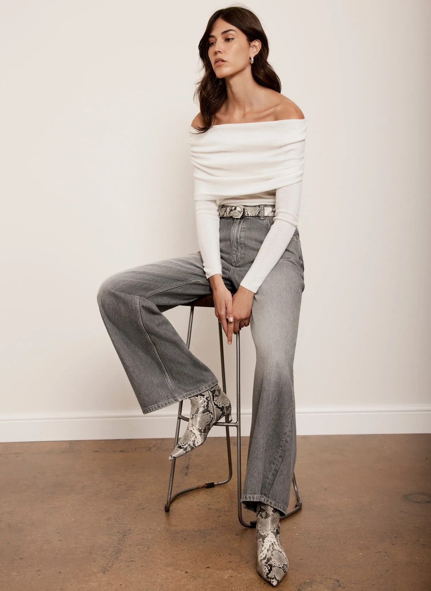 Washed Grey Wide Leg Jean sold by Mint Velvet product image thumbnail 3