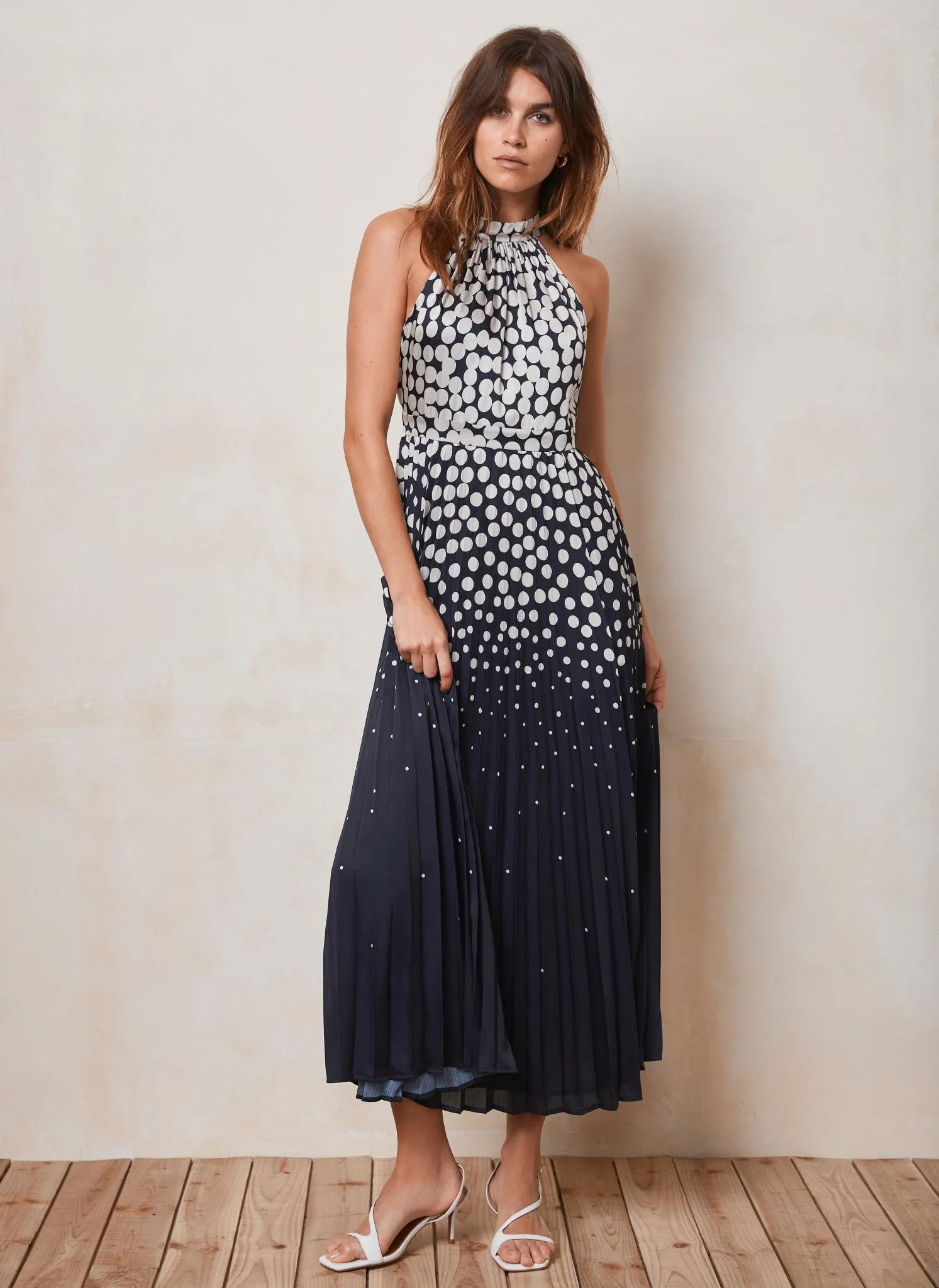 Navy Polka Dot Maxi Dress sold by Mint Velvet product image thumbnail 2