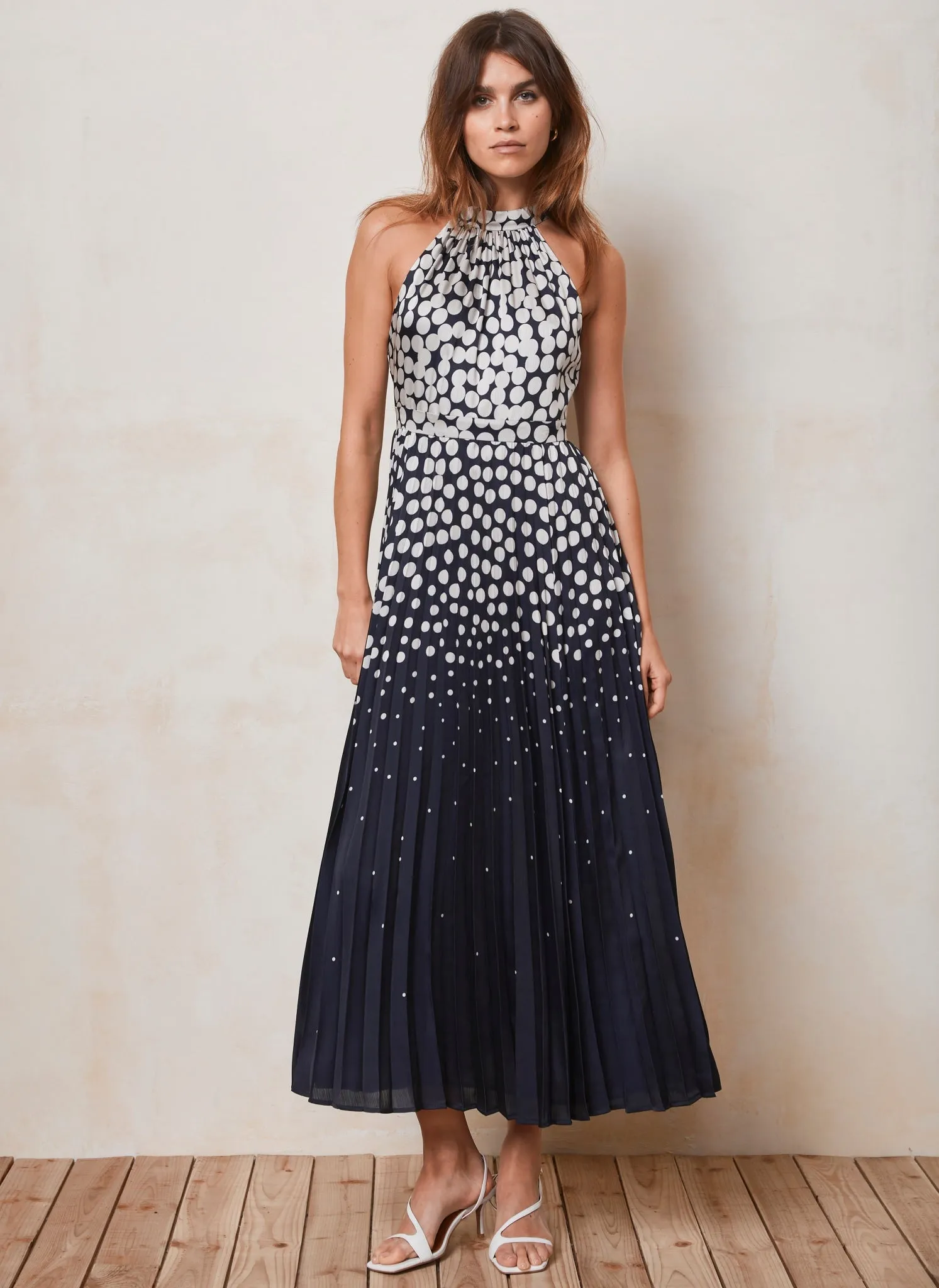 Navy Polka Dot Maxi Dress sold by Mint Velvet product image thumbnail 4
