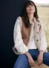 Tan Bonded Collarless Gilet sold by Mint Velvet