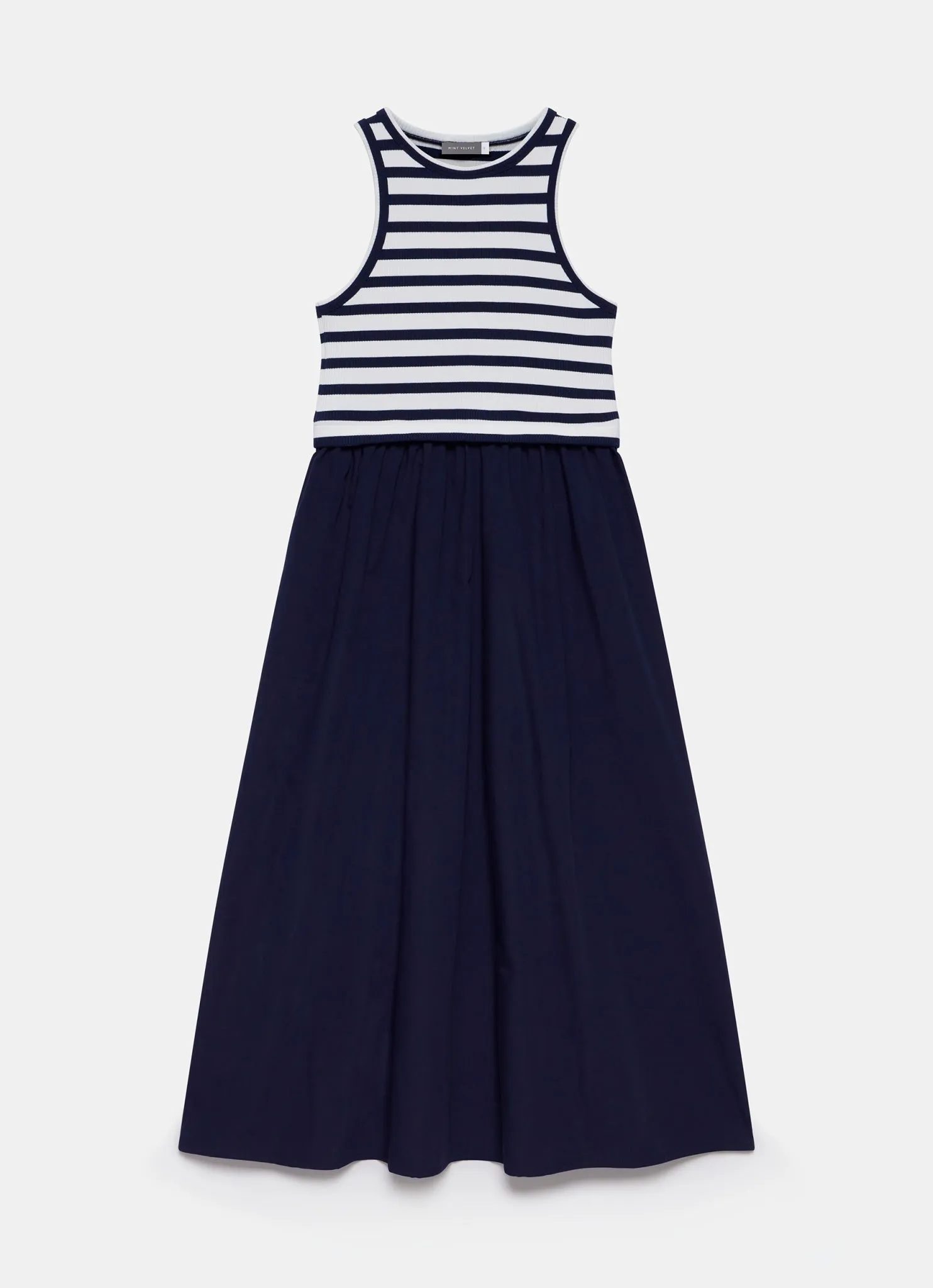 Navy Striped Jersey Midi Dress sold by Mint Velvet product image thumbnail 5