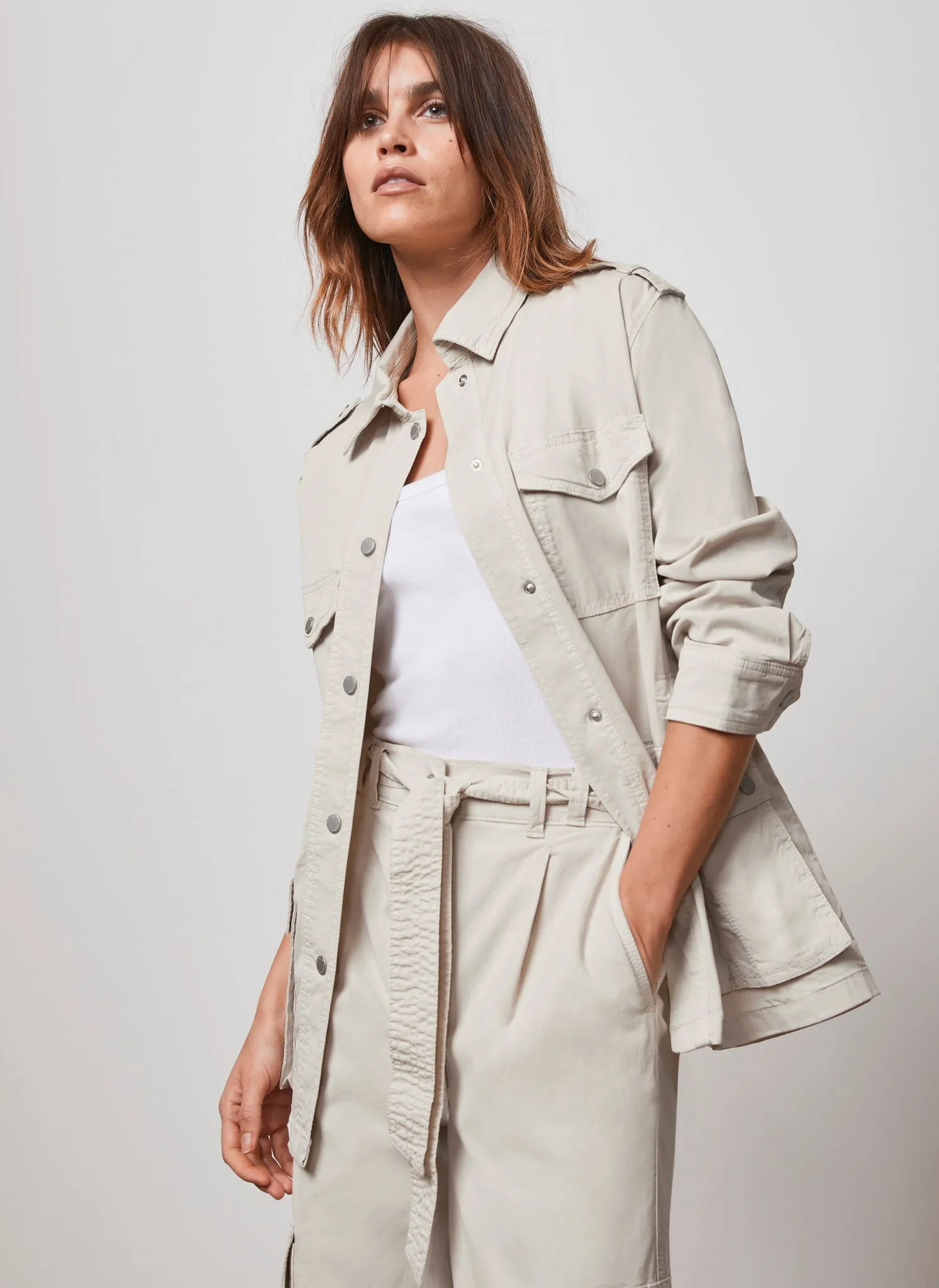 Cream Cotton Utility Jacket sold by Mint Velvet product image thumbnail 5