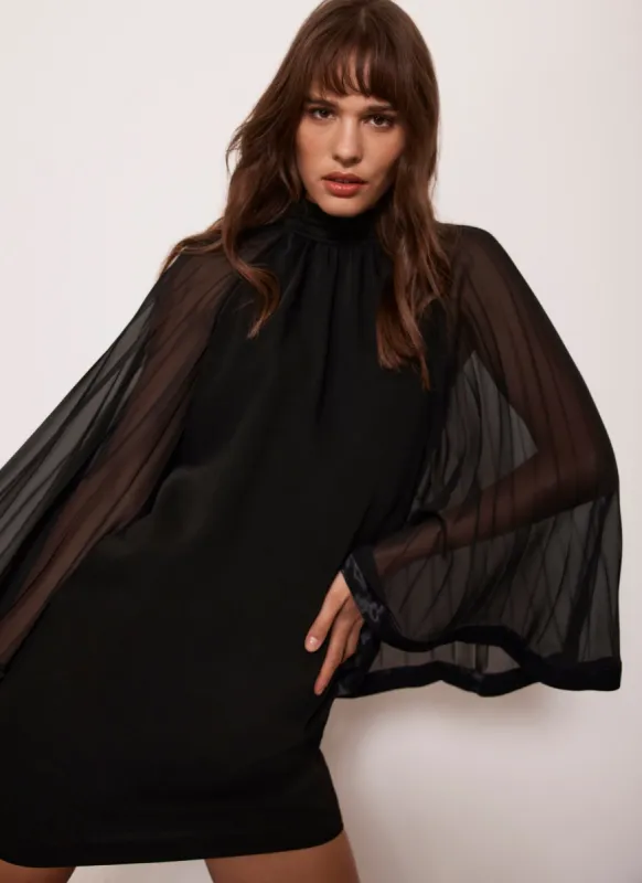 Black Pleated Mini Dress sold by Mint Velvet