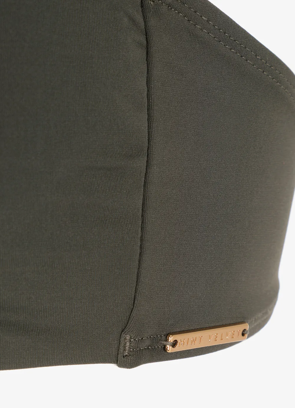 Khaki Trim Bandeau Bikini Top sold by Mint Velvet product image thumbnail 4