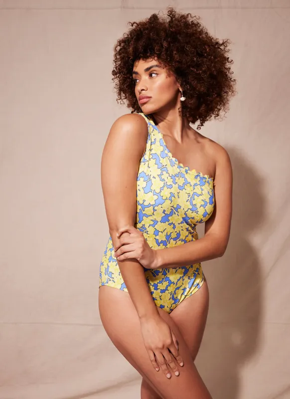 Jade One Shoulder Swimsuit sold by Mint Velvet