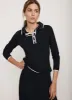 Navy Ribbed Contrast Trim Polo Shirt sold by Mint Velvet