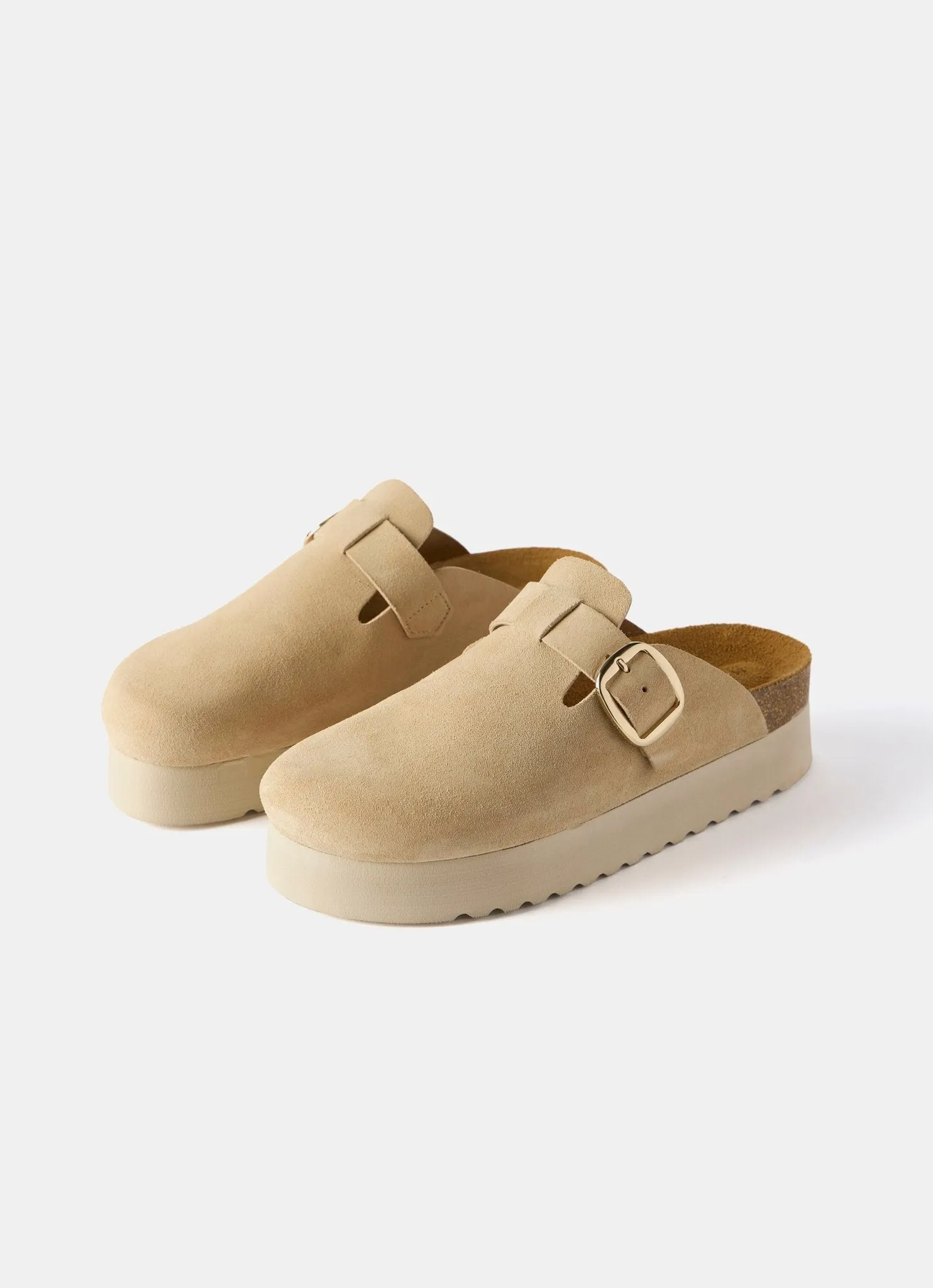 Neutral Leather Platform Clogs sold by Mint Velvet product image thumbnail 2