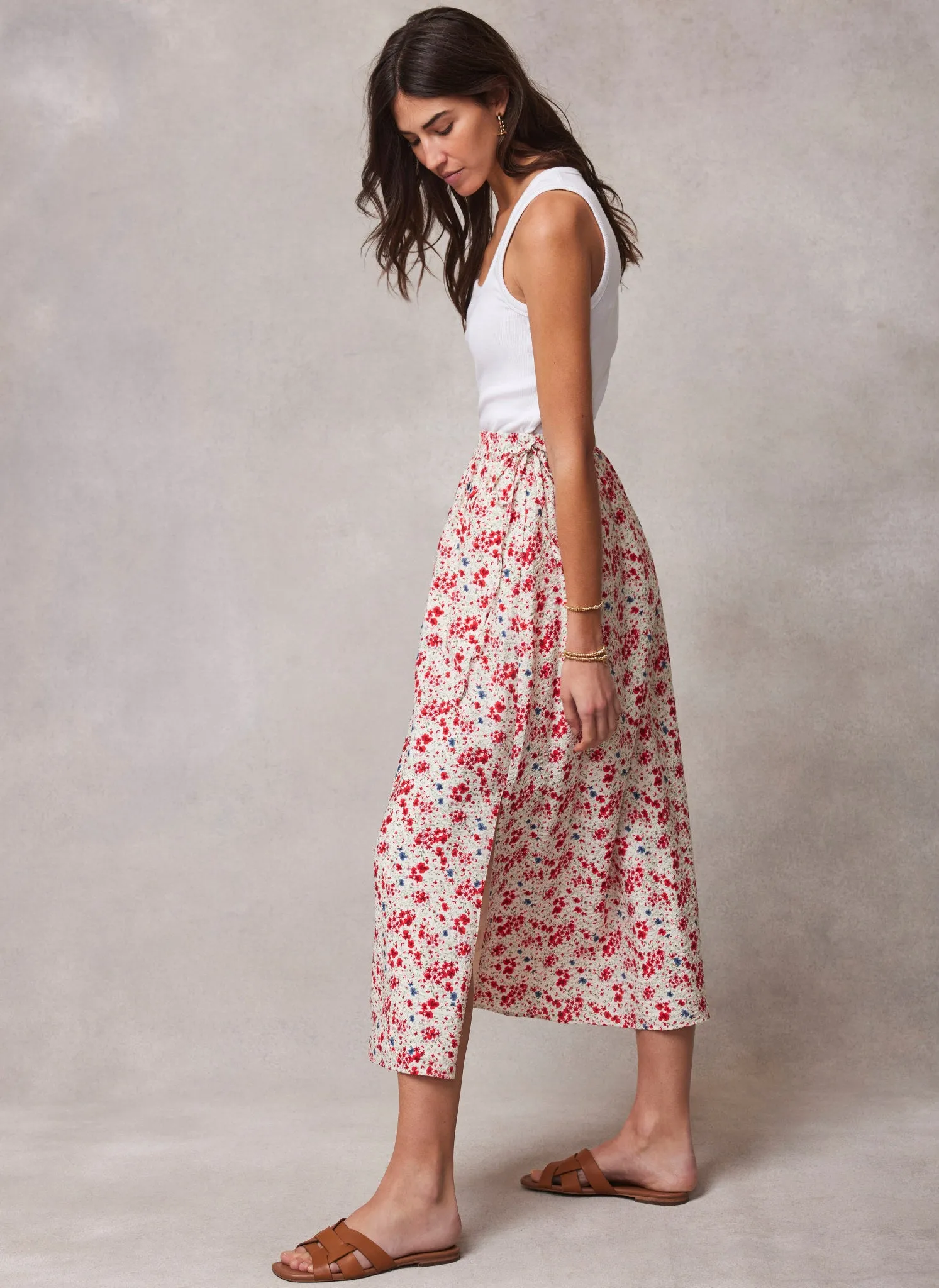White Floral Print Maxi Skirt sold by Mint Velvet product image thumbnail 2