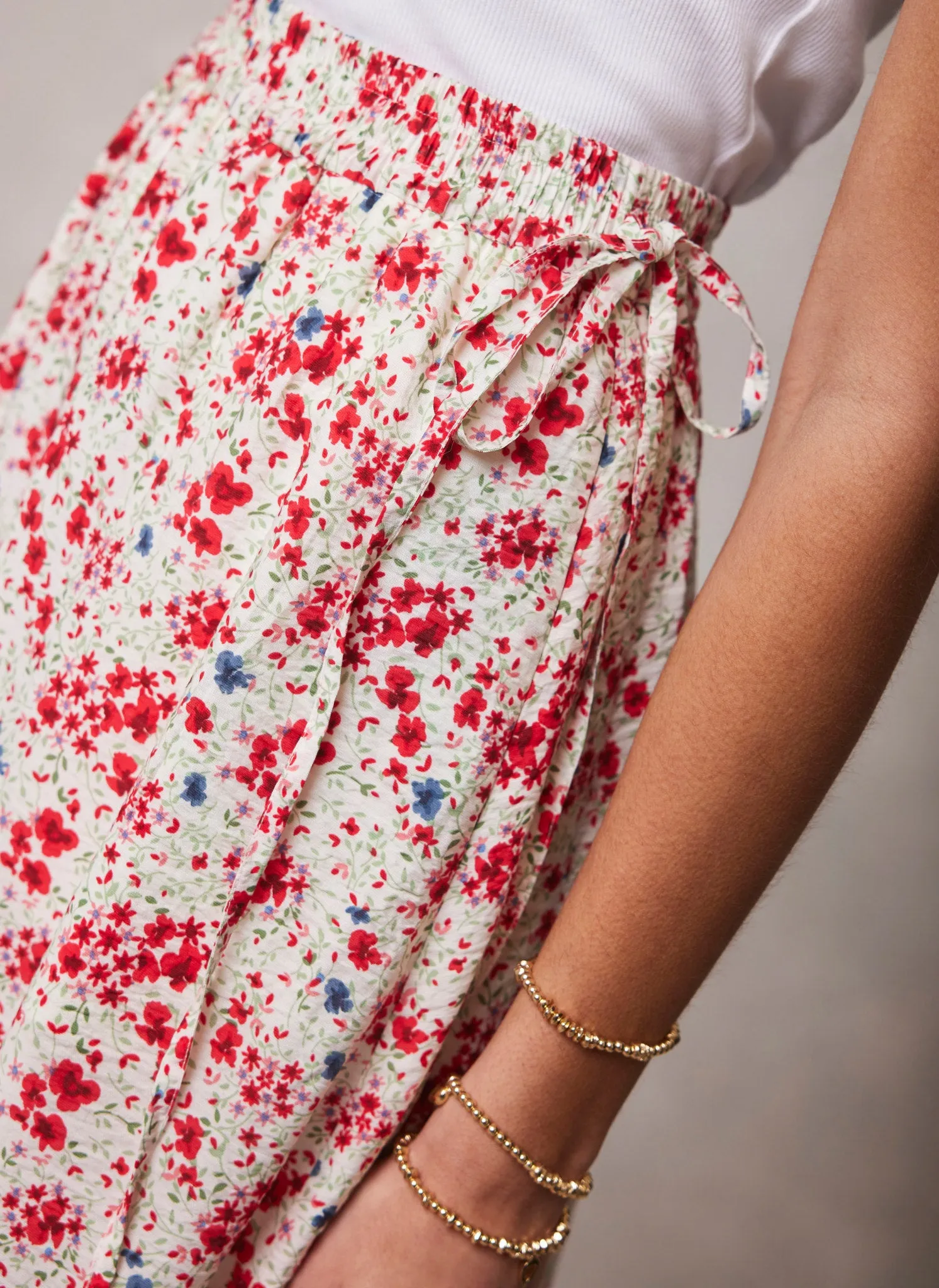 White Floral Print Maxi Skirt sold by Mint Velvet product image thumbnail 4