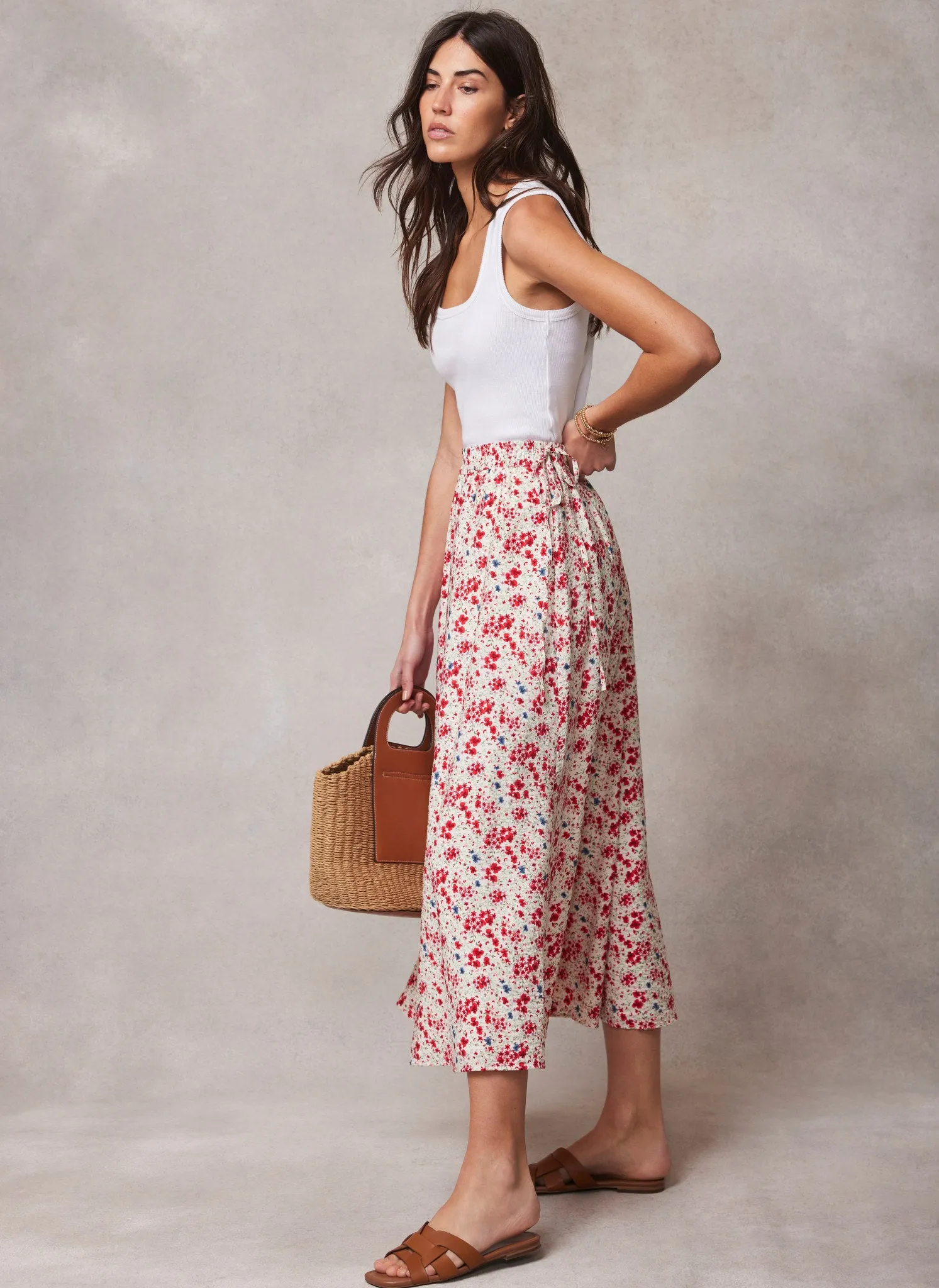 White Floral Print Maxi Skirt sold by Mint Velvet product image thumbnail 5