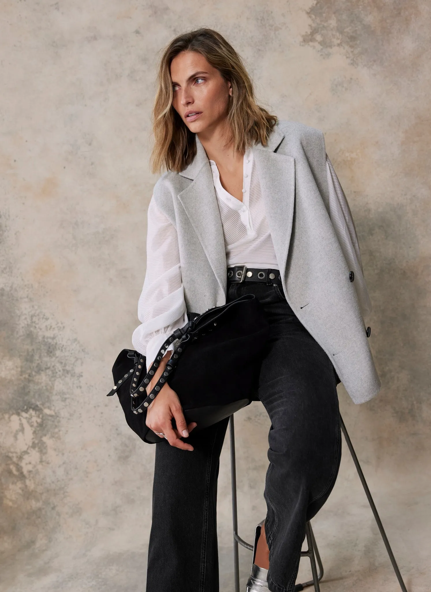 Light Grey Sleeveless Blazer sold by Mint Velvet product image thumbnail 5