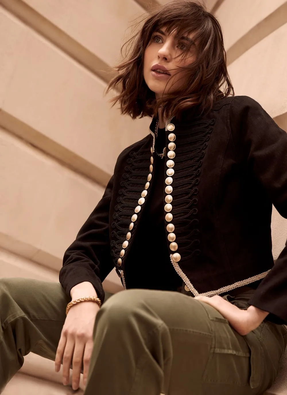 Black Military Jacket sold by Mint Velvet