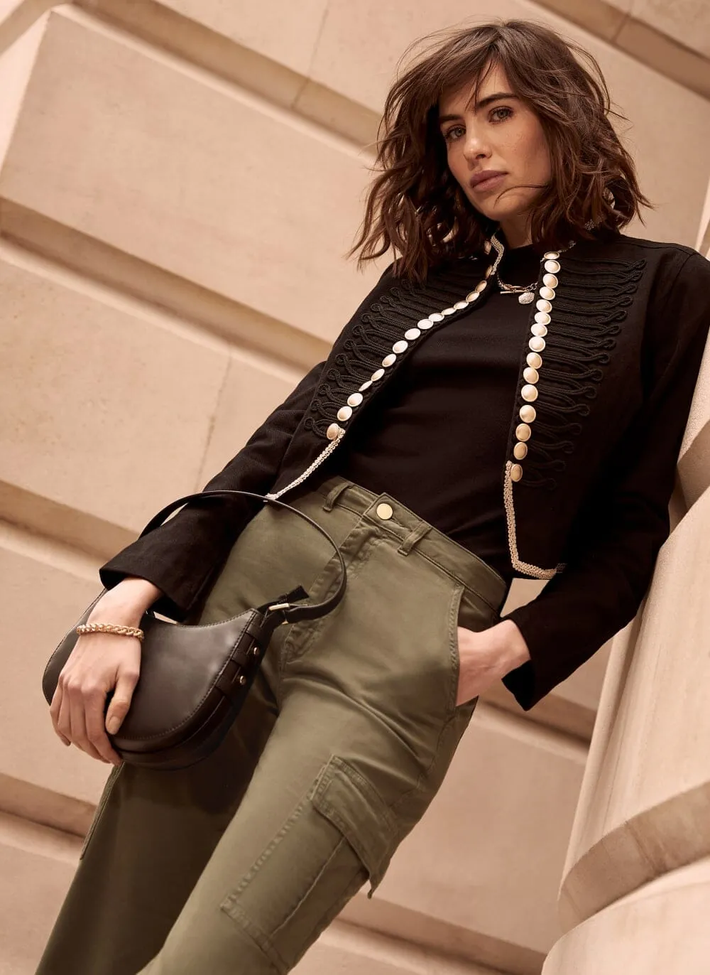 Black Military Jacket sold by Mint Velvet product image thumbnail 2