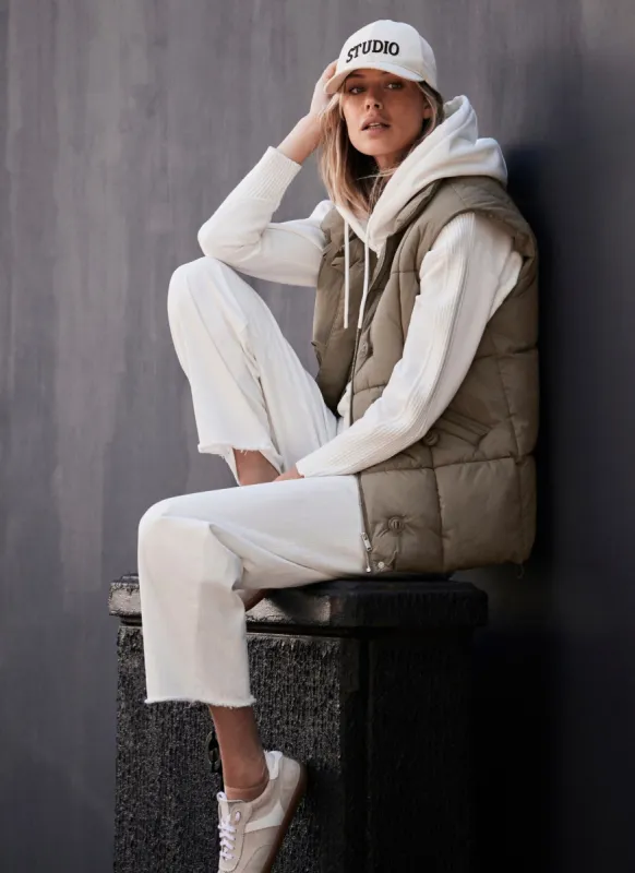 Khaki Green Padded Gilet sold by Mint Velvet