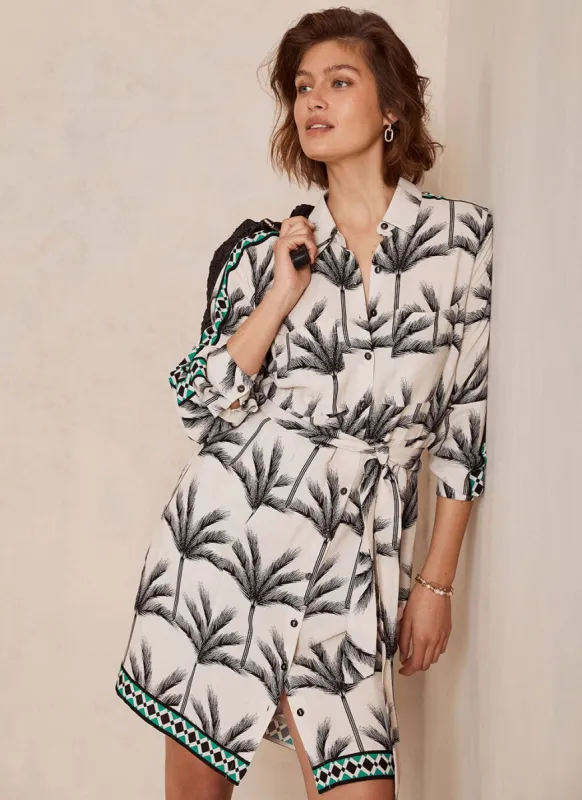 Cassidy Print Mini Shirt Dress made by Mint Velvet