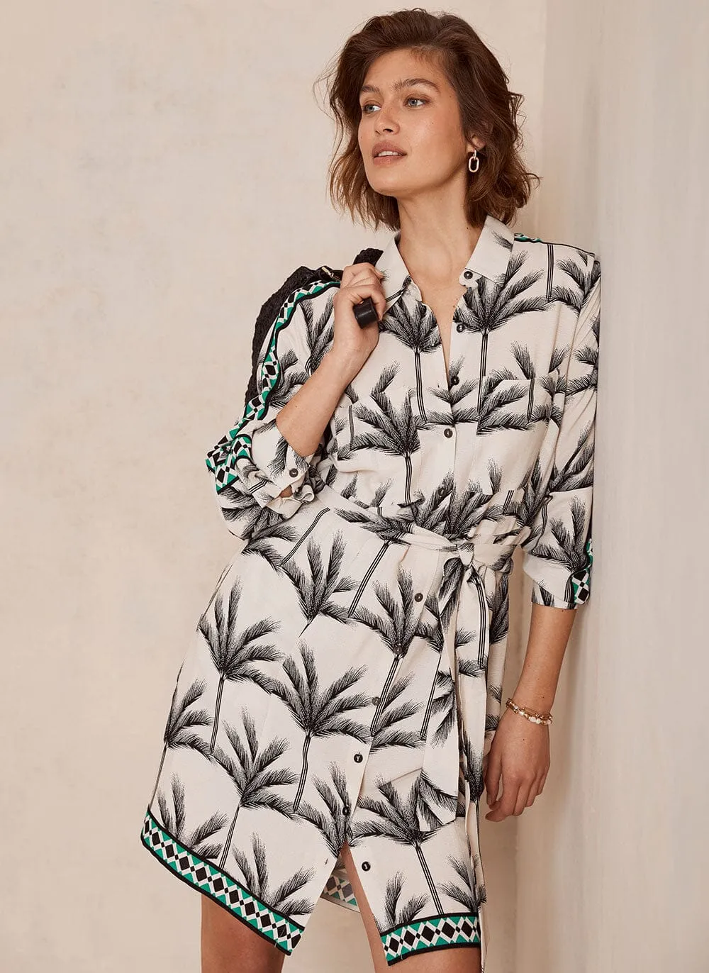 Cassidy Print Mini Shirt Dress sold by Mint Velvet