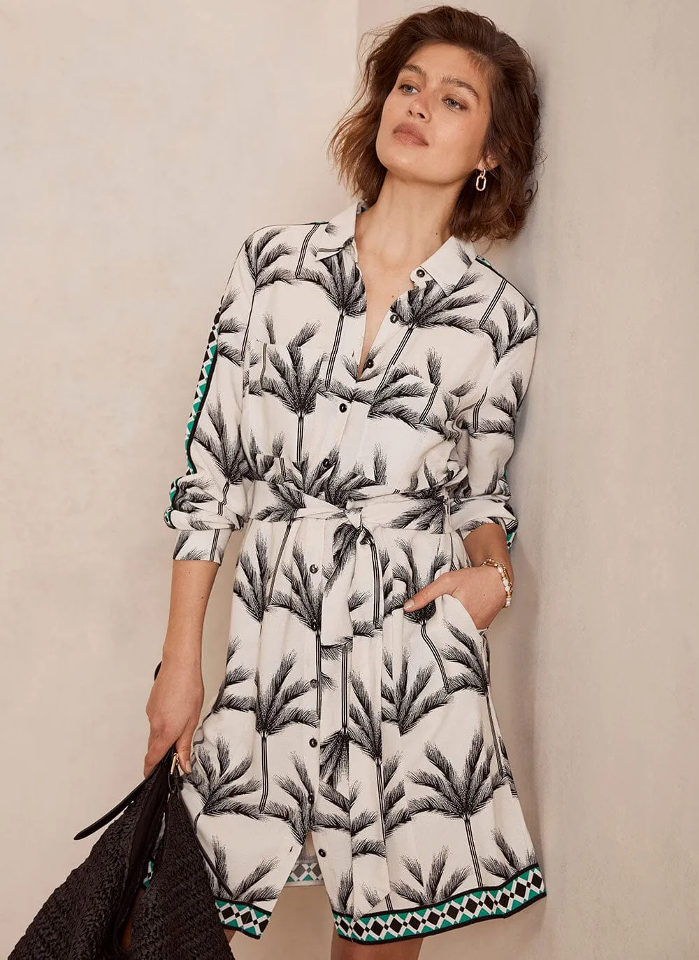 Cassidy Print Mini Shirt Dress sold by Mint Velvet product image thumbnail 3