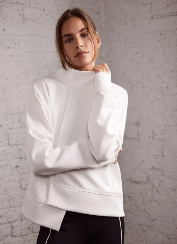 White Funnel Neck Sweatshirt sold by Mint Velvet