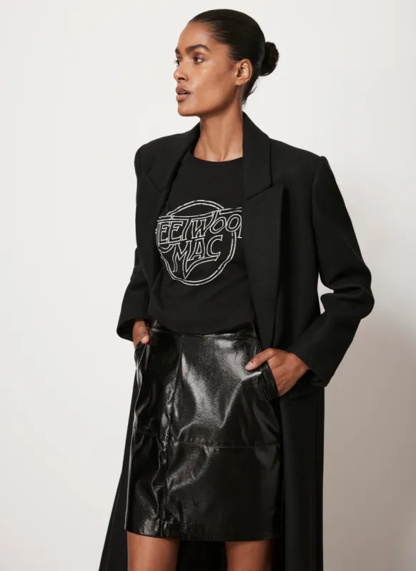 Black Patent Mini Skirt sold by Mint Velvet