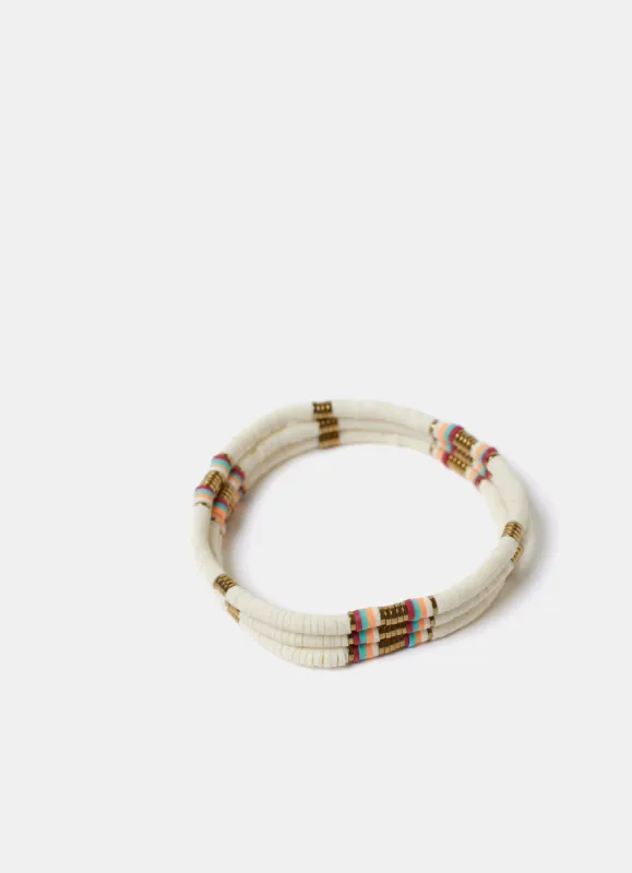 White Friendship Bracelet Set sold by Mint Velvet