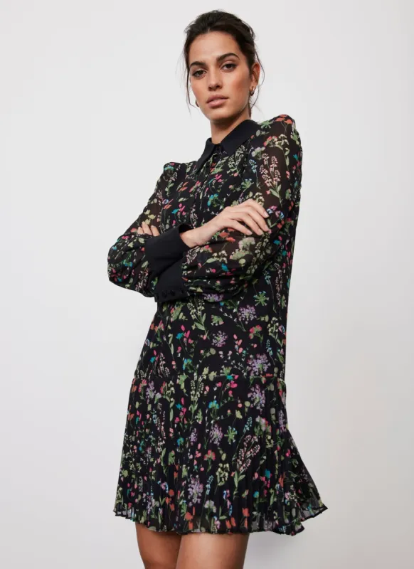 Black Floral Mini Dress sold by Mint Velvet