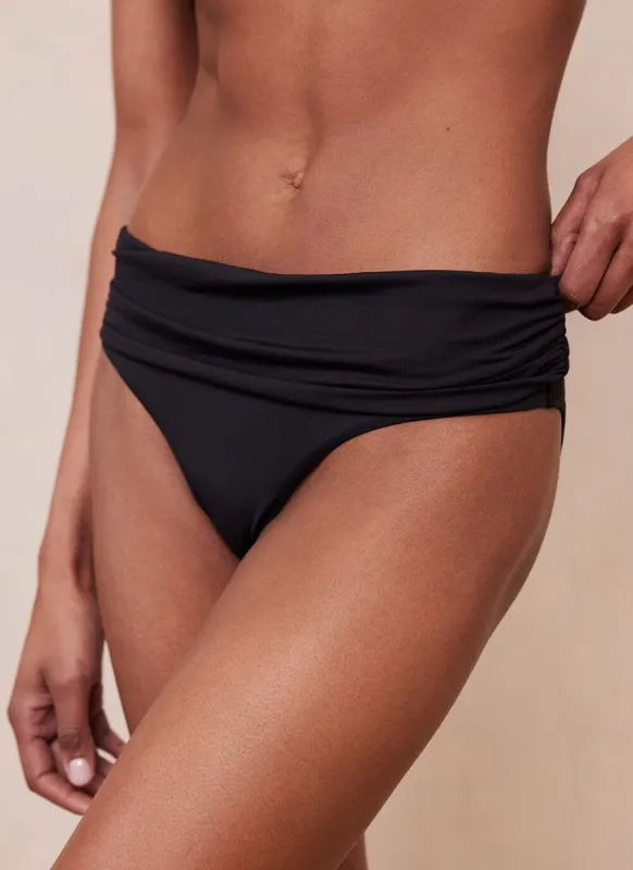 Black Roll Top Bikini Bottoms sold by Mint Velvet