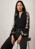 Black Floral Print Blouse sold by Mint Velvet
