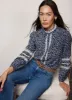 Navy Blue Floral Print Blouse sold by Mint Velvet