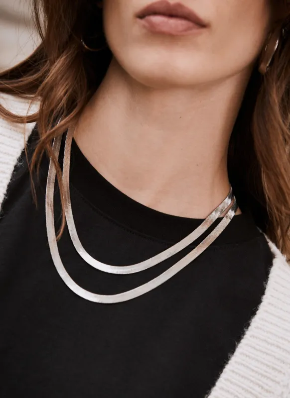 Silver Tone Snake Necklace sold by Mint Velvet