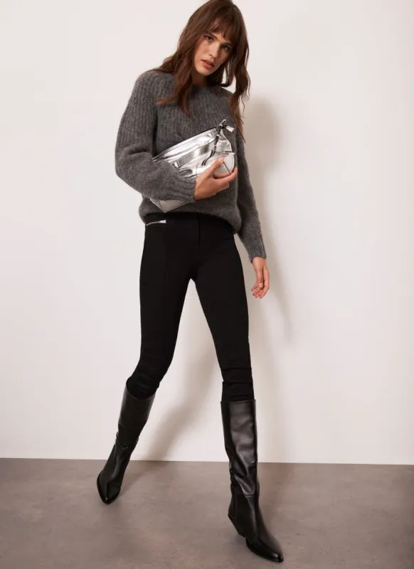 Black Skinny Zip Hem Jeans sold by Mint Velvet