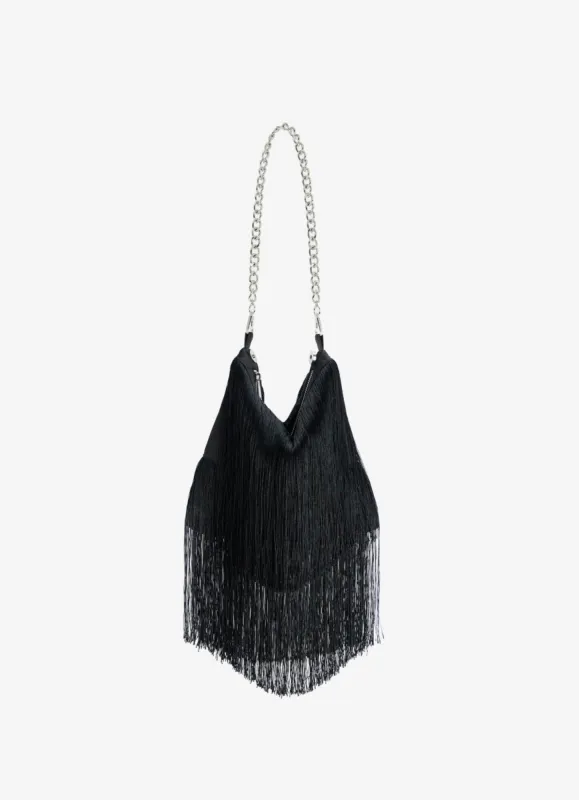 Black Tassel Shoulder Bag sold by Mint Velvet