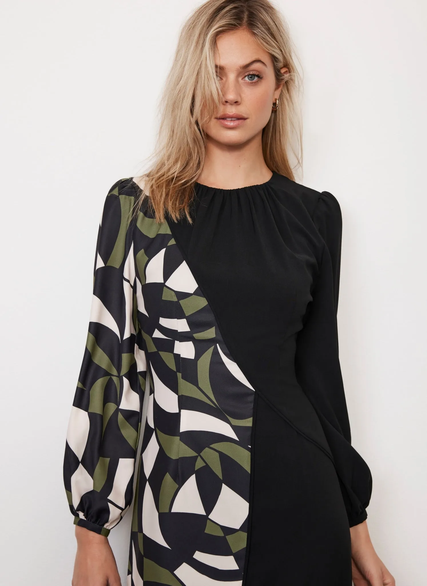 Black Geometric Print Dress sold by Mint Velvet product image thumbnail 2