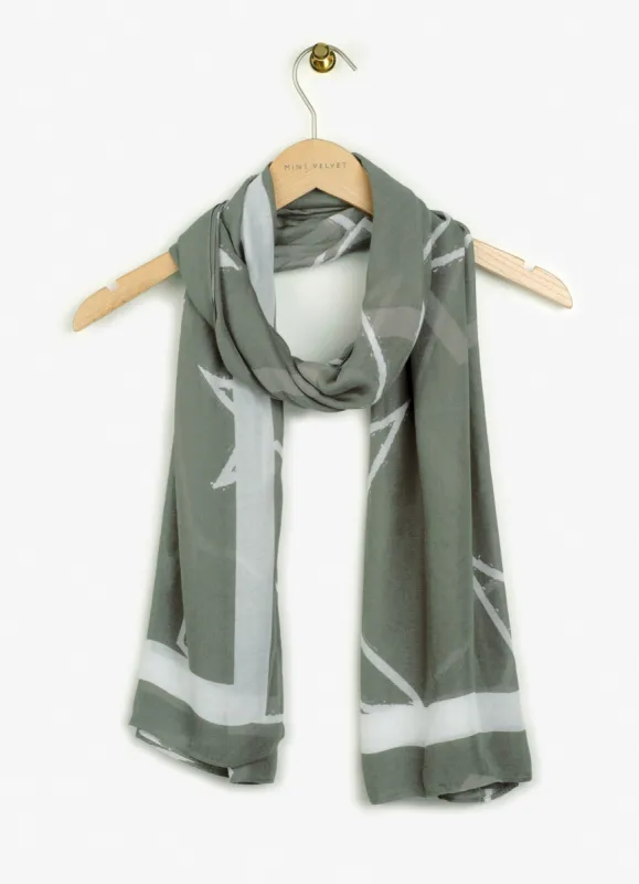 Khaki Star Print Scarf sold by Mint Velvet