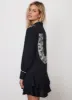 Black Lace Print Mini Dress sold by Mint Velvet