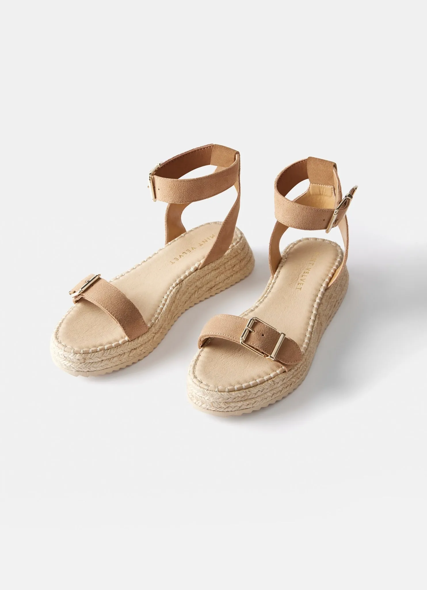 Tan Suede Espadrille Sandals sold by Mint Velvet product image thumbnail 4