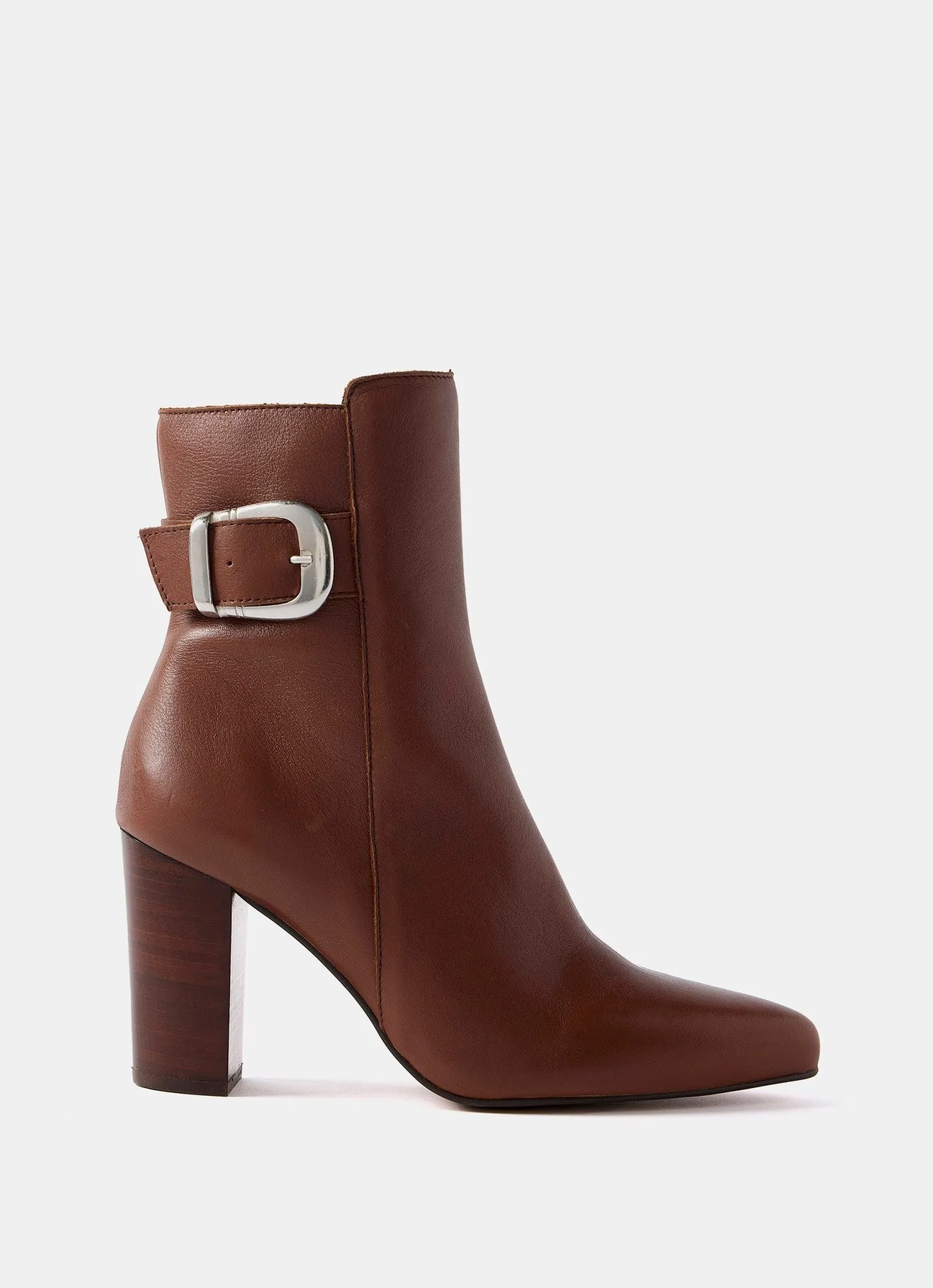 Tan Leather Buckled Ankle Boots sold by Mint Velvet product image thumbnail 2